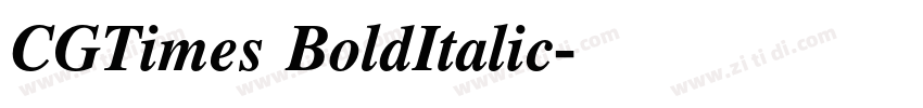 CGTimes BoldItalic字体转换